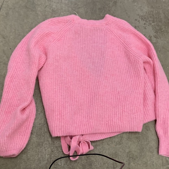 Twik Soft Pink wool blend wrap Knit Cardigan ballet ballerina ballet core - Picture 4 of 4